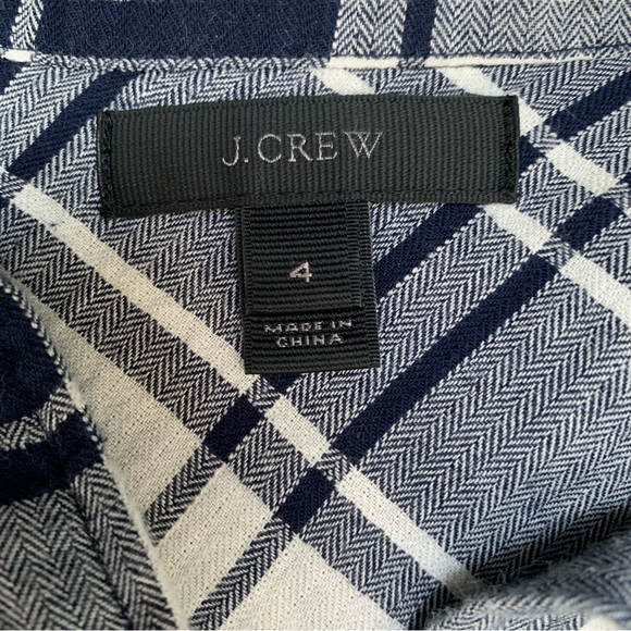 J. Crew Navy Plaid Button Down Shirt - Picture 7 of 7